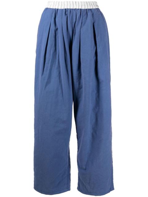drop crotch cropped trousers