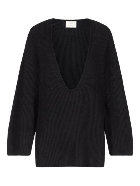 Gabe ribbed u-neck sweater