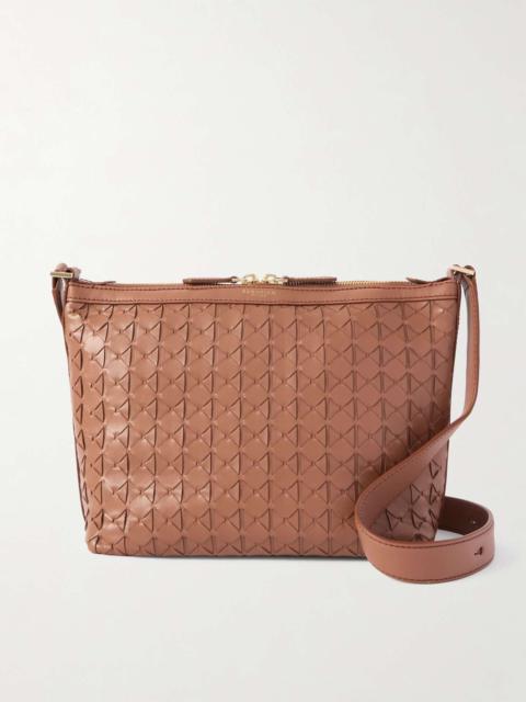 Anì Mosaico leather shoulder bag Tan