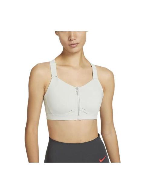 (WMNS) Nike Alpha High Support Padded Zip-Front Sports Bra 'White' DD0437-034