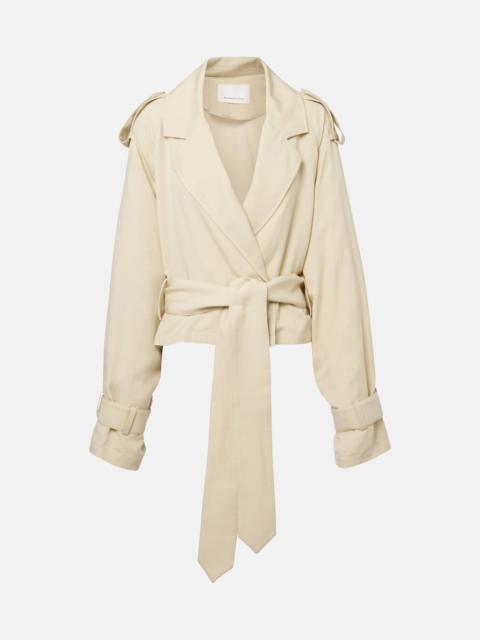 Simona cropped trench coat