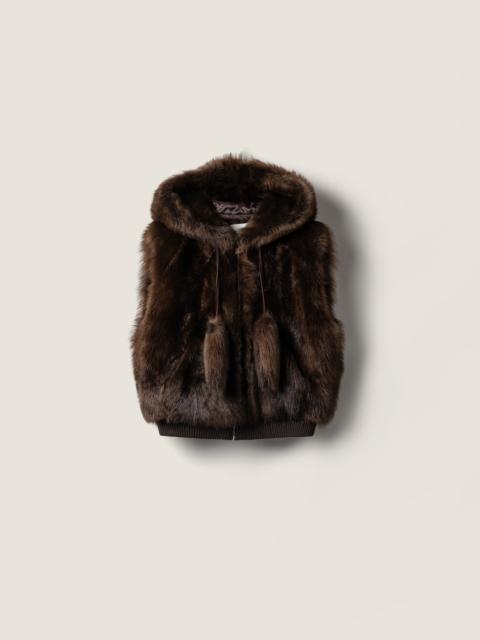 Shearling vest