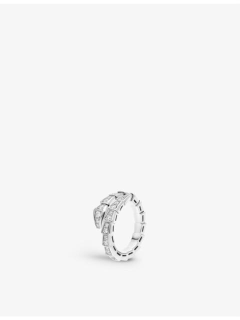 Serpenti 18kt white-gold and diamond ring