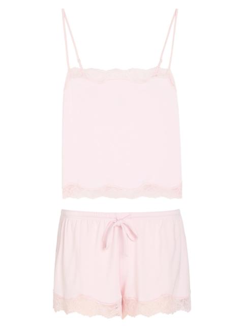 Skims Lace-trim Stretch-modal Pyjama set