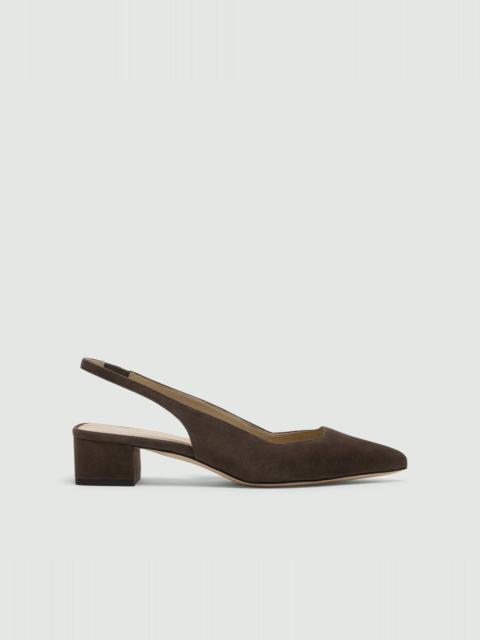 Block Heel Slingback in Suede