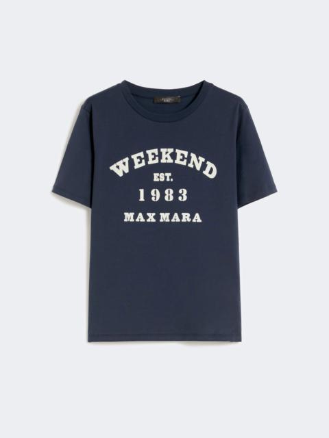 Cotton T-shirt with graphic print - NAVY