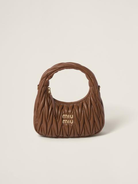 Wander matelassé nappa leather hobo bag