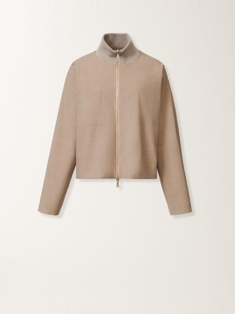 Reversible Platinum mohair jacket in lightweight wool