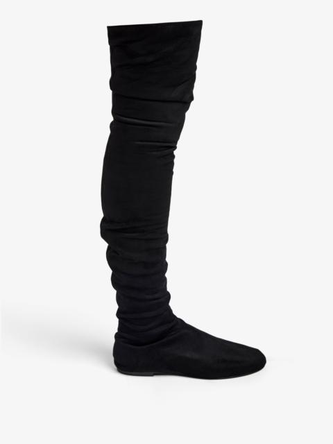 Tee Stretch Over The Knee Boots in Faux Suede