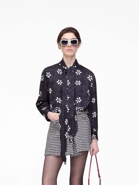 TROMPE L'OEIL EYELET BOW BLOUSE