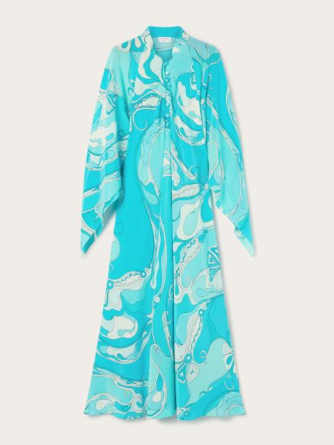 ORCHIDEE PRINT LONG KAFTAN