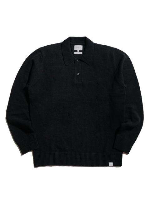 Standard Merino Lambswool Polo Black