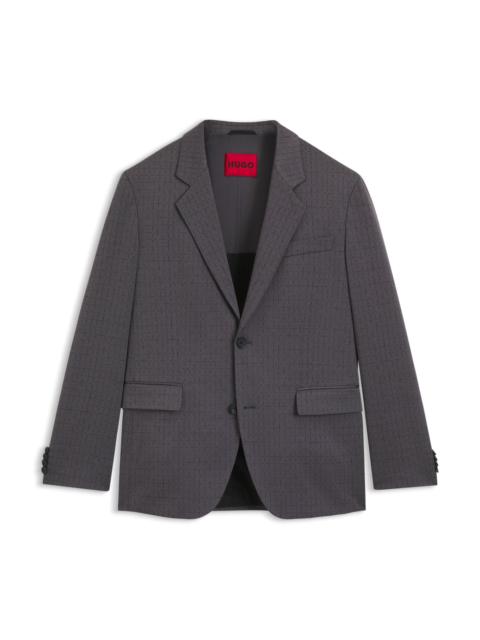 CHECKED MODERN-FIT JACKET IN STRETCH CLOTH