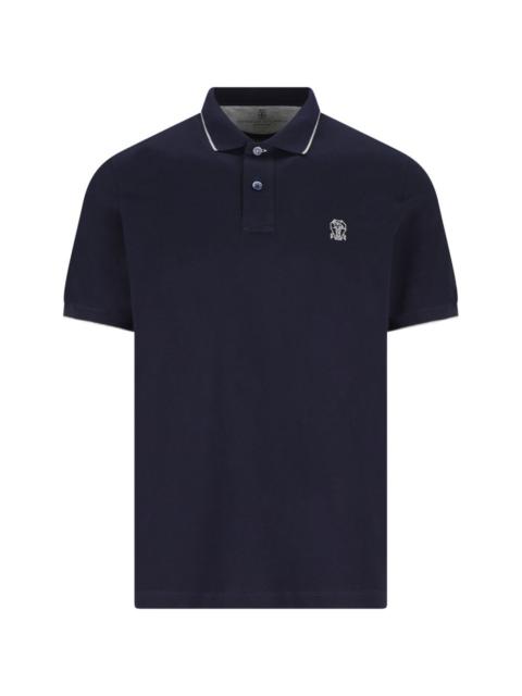 logo-embroidered polo shirt