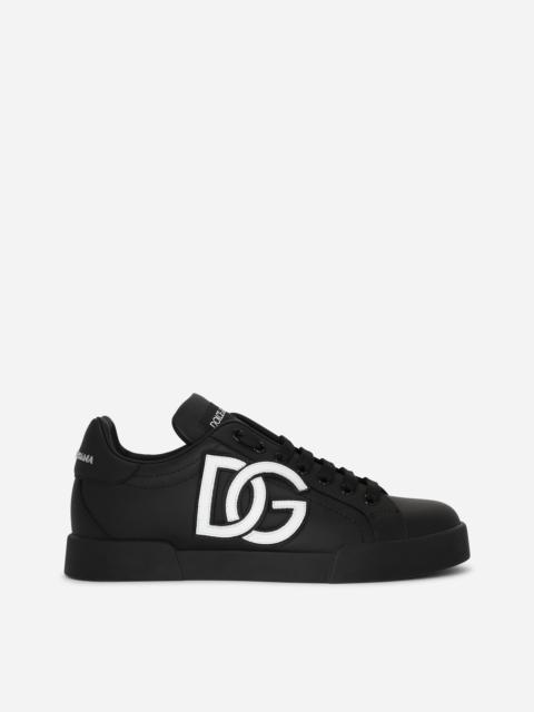 Calfskin Portofino sneakers with DG logo
