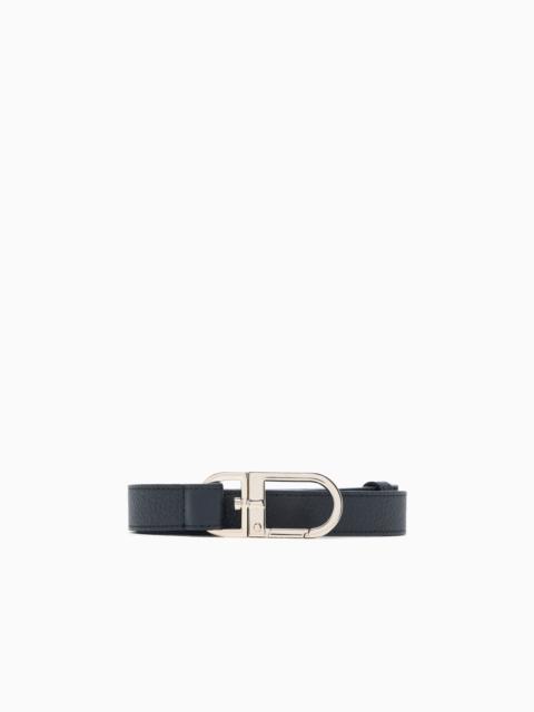 PEBBLED LEATHER BELT