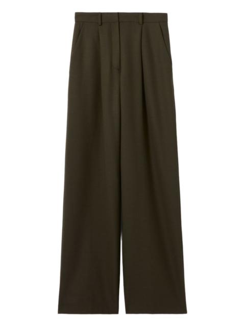 pleated tailored trousers