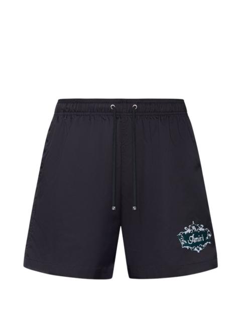 crest-detail swim shorts