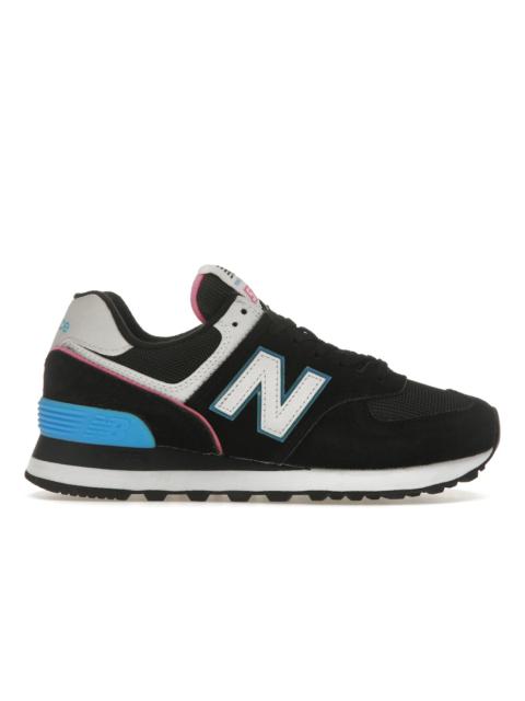 New Balance 574 Black Vibrant Sky Pink (W)