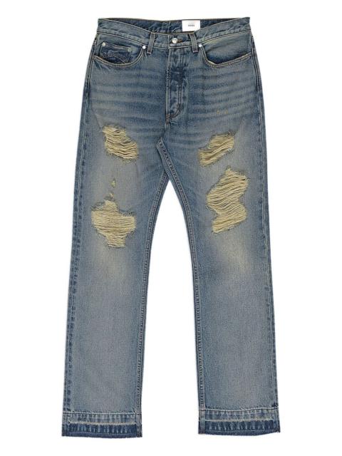 distressed beach bum denim jeans