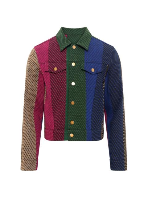Barry Trucker Jacket in Multi Cashmere