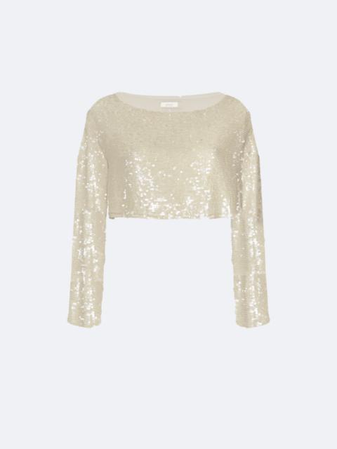 Sequin Cropped Top