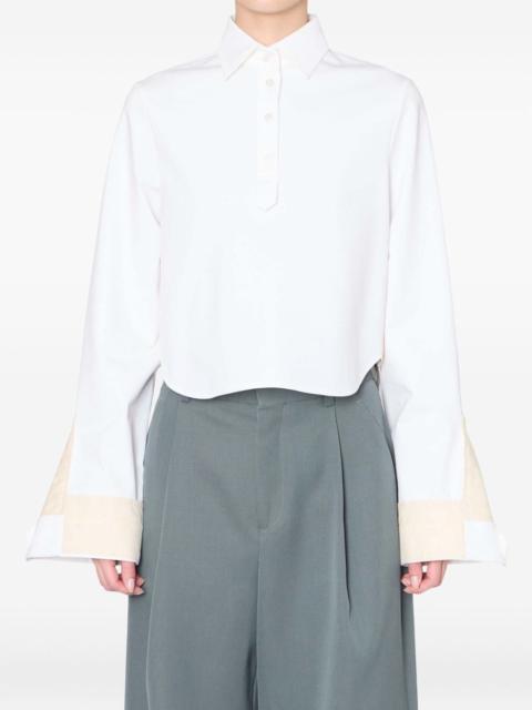 contrast-cuffs shirt