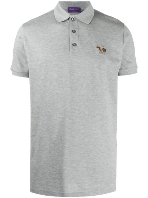 embroidered cotton polo shirt