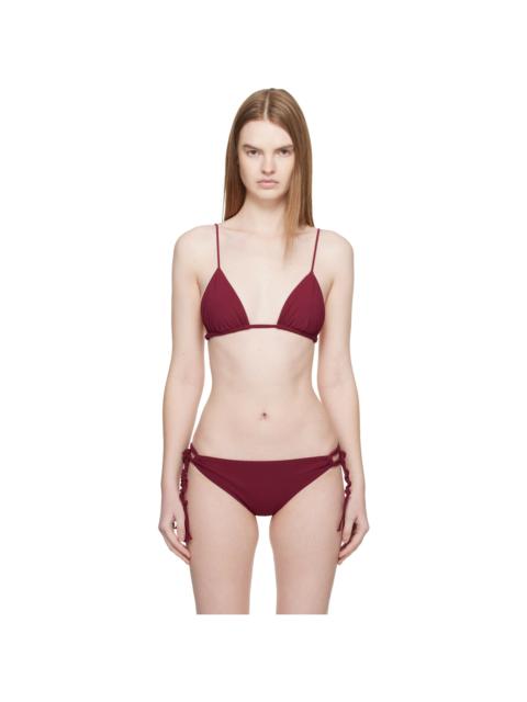 Red Jersey Tangle Bikini Top