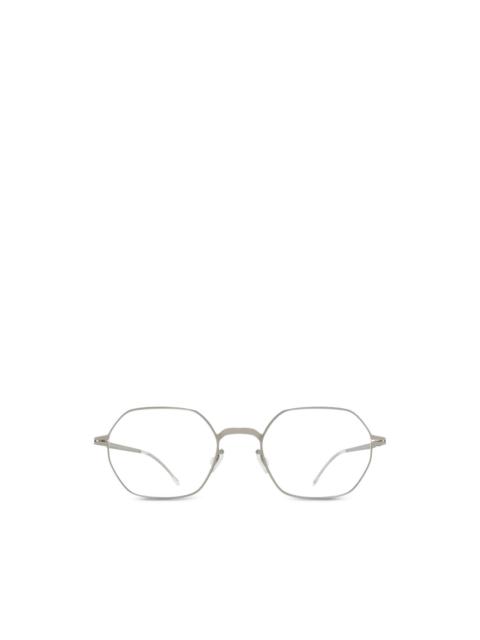 geometric-frame glasses