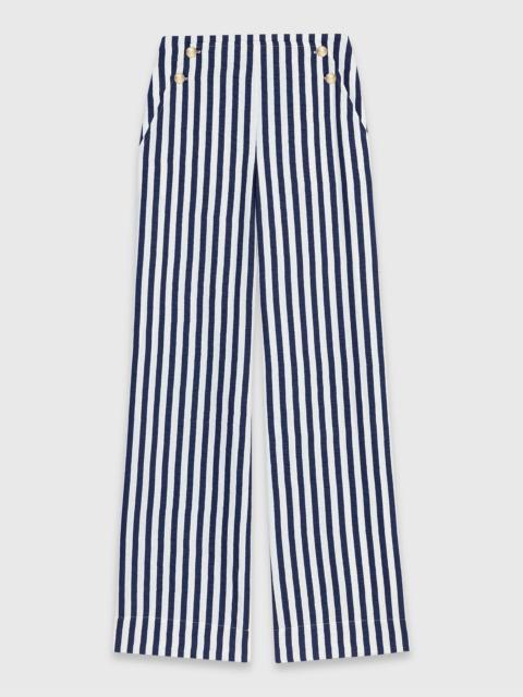 Linen blend sailor trousers