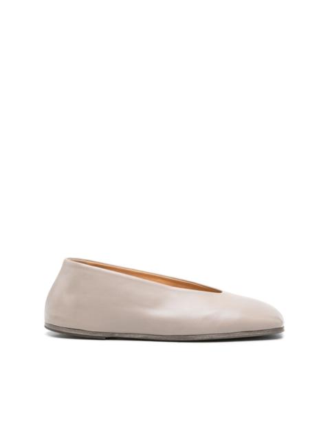 Coltellaccio leather ballerina shoes
