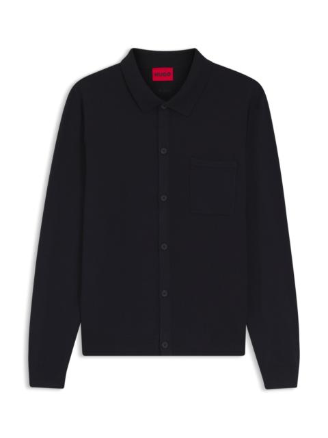 REGULAR-FIT JACKET WITH RIBBED TRIMS