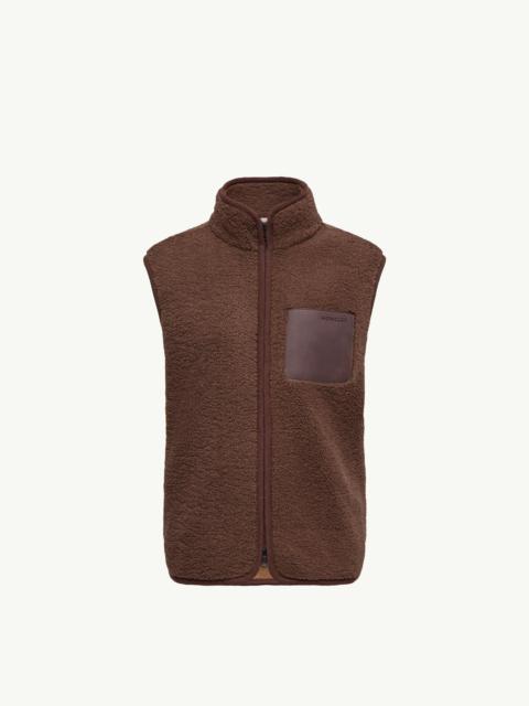 Nubuck-Trimmed Teddy Vest