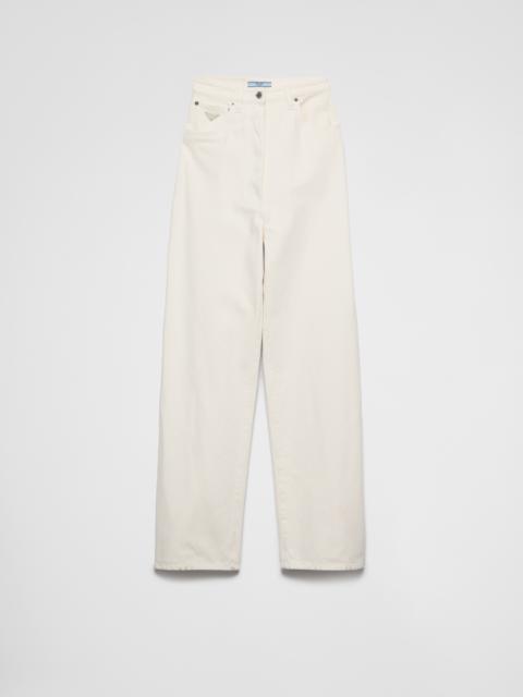 Wide-leg denim jeans