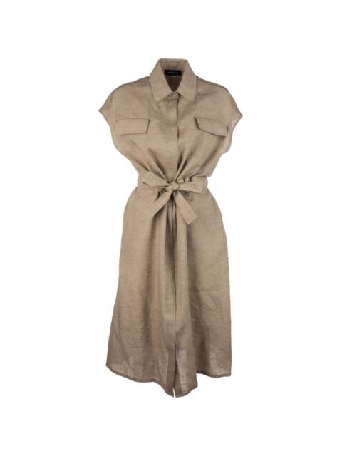 Abiti belted-detail midi dress