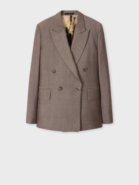 Women's Brown Mohair-Wool Blazer