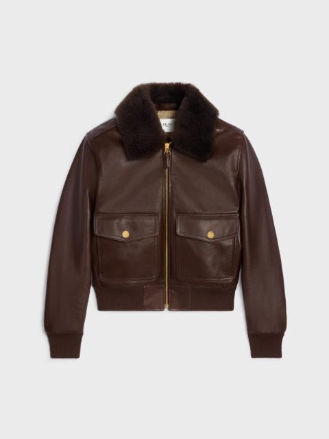 aviator blouson jacket IN calfskin