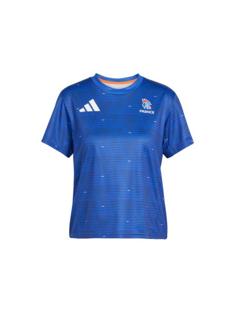 adidas Women's France Handball T-Shirt Semi Lucid Blue