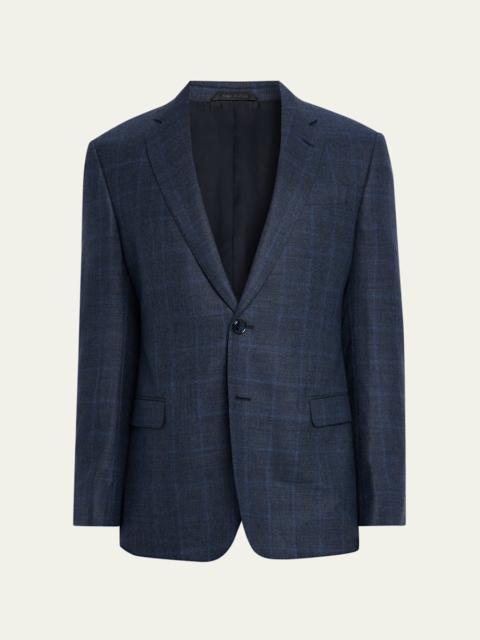 Men's Subtle Grid Wool Blend Sport Coat