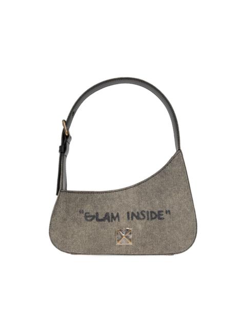 Jitney Quote zipped shoulder bag