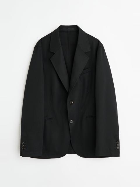 Unconstructed Ceremony Blazer Coarse Black Gabardine