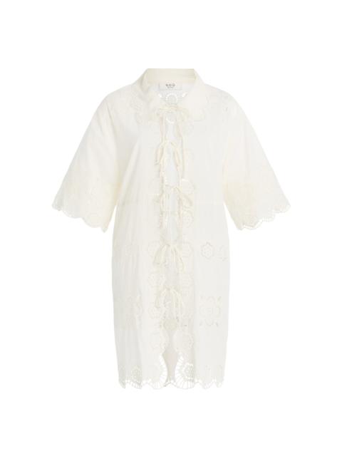 Babette Eyelet Cotton Cover-Up white
