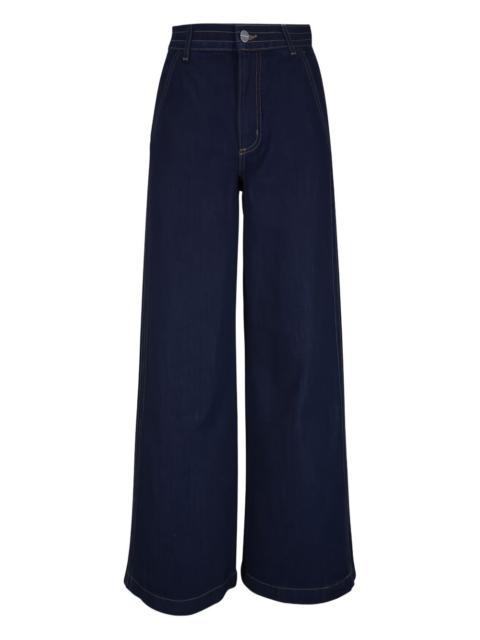 Mott St. cotton wide-leg jeans