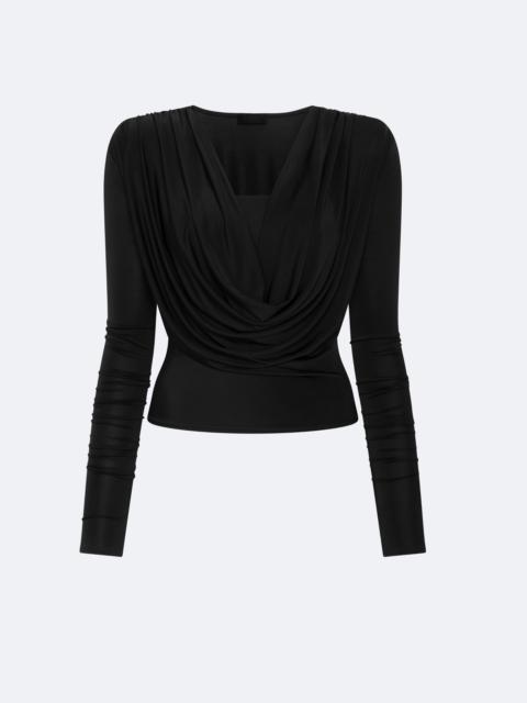 Jersey Cowl Neck Bandeau Top