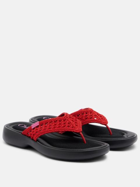Poolette crochet thong sandals