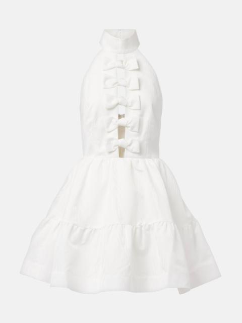 Bridal Harriet bow-detail minidress