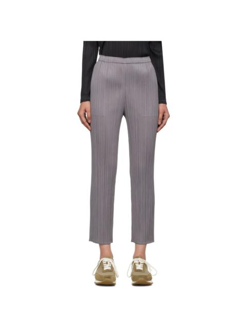 Gray Pleated Trousers