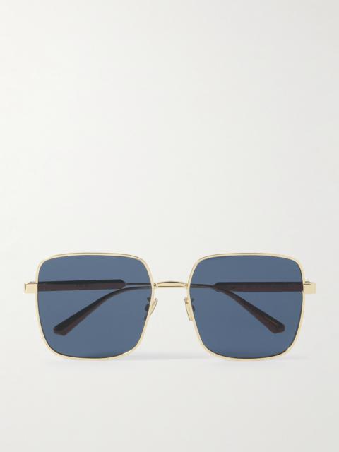 Diorcannage S1u Gold-tone Square-frame Sunglasses