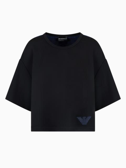 SHORT-SLEEVED INTERLOCK JERSEY SWEATSHIRT